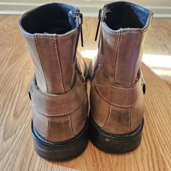 Donald J Pliner Men's Moto Riding Biker Short Rider Brown Boho Fall Boots 8. - Picture 7 of 10